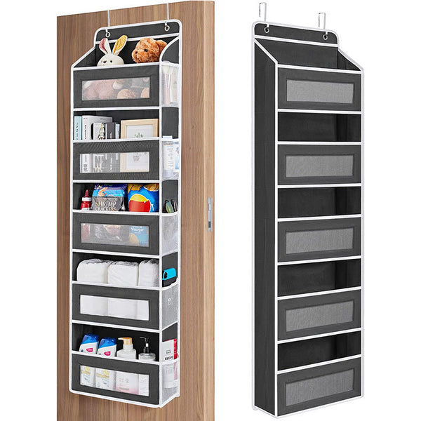 Over-Door Hanging Storage Organizer – Large Capacity with Clear Pockets