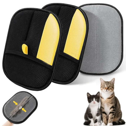 Static Pet Hair Removal Glove – Lint & Cat Hair Remover for Clothes & Sofa (Pack of 2)