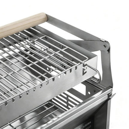 360° Flip-Over Portable BBQ Grill & Fire Pit – Stainless Steel Charcoal Grill with Carry Bag