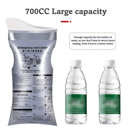 Emergency Portable Urine Bags 700 ml – Car, Travel & Traffic Jams (Pack of 6)