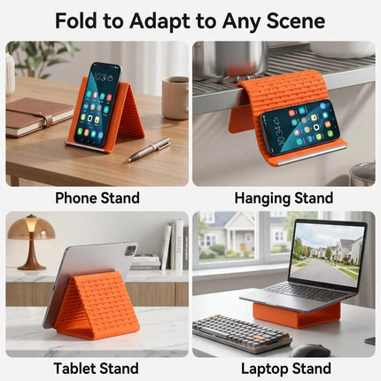 Flexible Foldable Phone & Tablet Stand – Bendable Silicone Holder, Roll-Up & Portable (Pack of 2)
