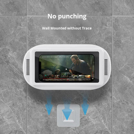 Waterproof Shower Phone Holder – Anti-Fog, 480° Rotating, Touch-Screen Wall Mount