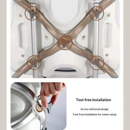 3D Groove Shower Chair with Armrests – Height-Adjustable, 200 kg Capacity