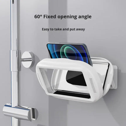 Waterproof Shower Phone Holder – Anti-Fog, 480° Rotating, Touch-Screen Wall Mount