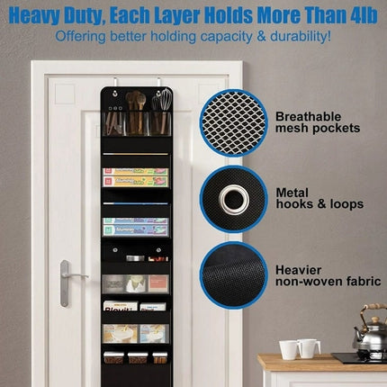 Over-Door Hanging Storage Organizer – Large Capacity with Clear Pockets