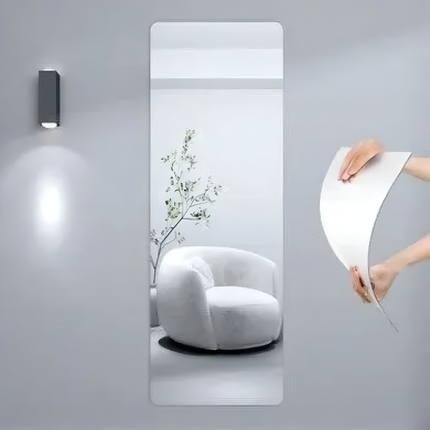 Acrylic Glass Wall Mirror, HD Self Adhesive DIY Mirror (120 x 50 cm)