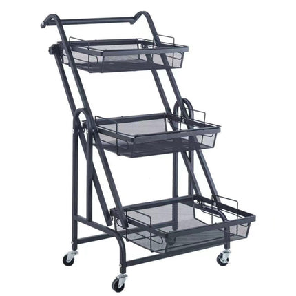 3-Tier Rolling Storage Cart with Wheels – Kitchen & Bathroom Organizer