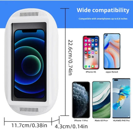 Waterproof Shower Phone Holder – Anti-Fog, 480° Rotating, Touch-Screen Wall Mount