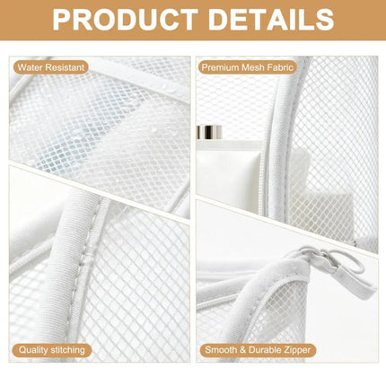 Mesh Toiletry & Beach Storage Bag – Quick-Dry Organizer (Pack of 2)