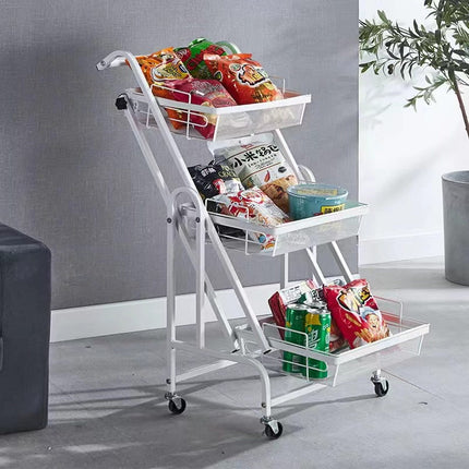 3-Tier Rolling Storage Cart with Wheels – Kitchen & Bathroom Organizer