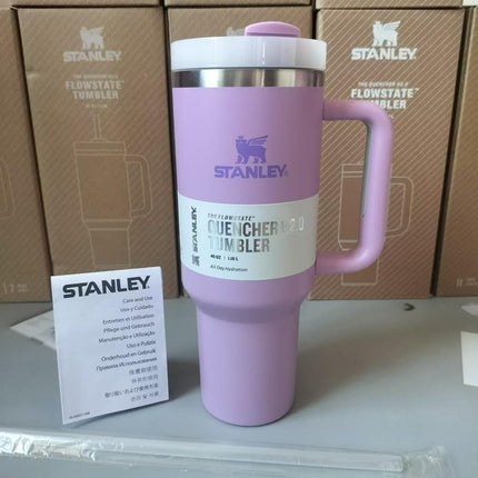 Stanley Quencher H2.0 FlowState Tumbler – 40oz | Hot Pink Stainless Steel Travel Mug