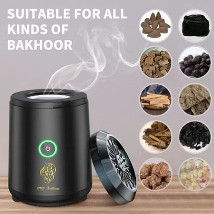 Electric USB Rechargeable Bakhoor Incense burner for Home Office and Car