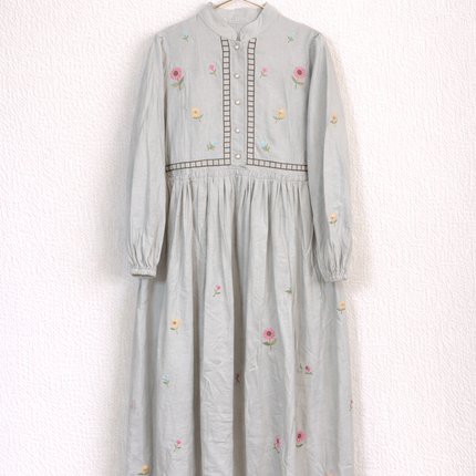 Embroidered Floral Maxi Dress for Women | Modest Long Dress