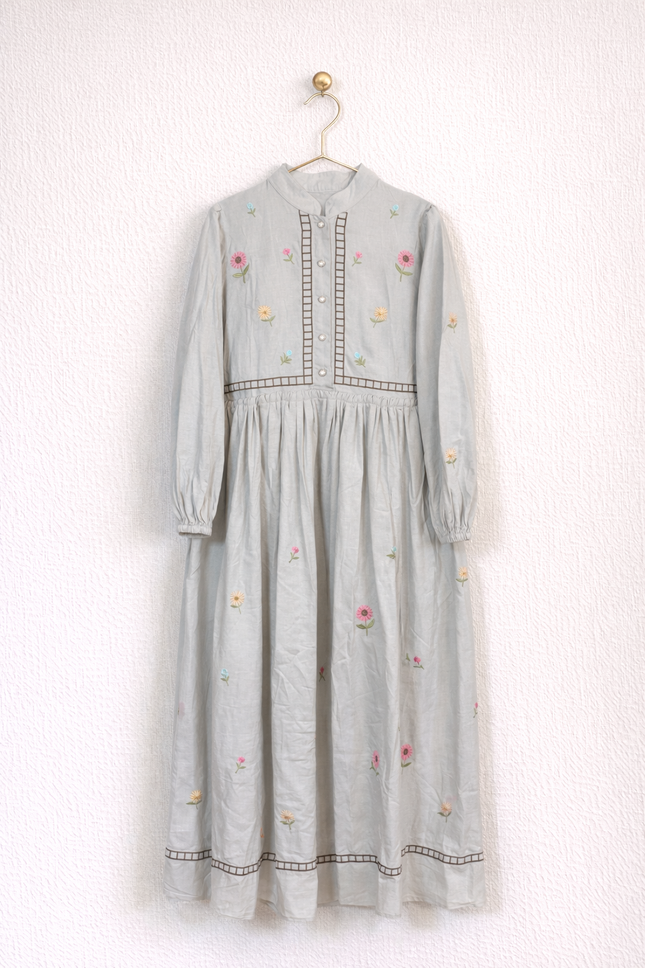 Embroidered Floral Maxi Dress for Women | Modest Long Dress