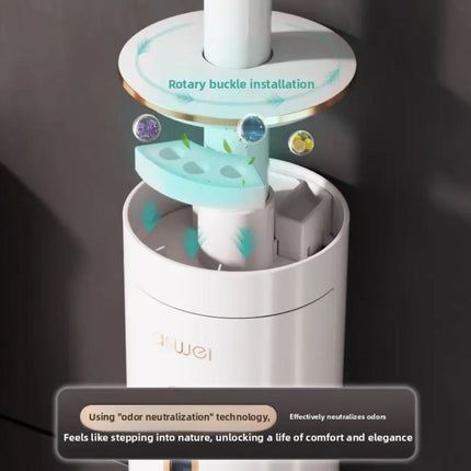 Disposable Toilet Brush Set with Wall Holder – Hands-Free Cleaning (+ Refill Heads)