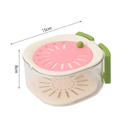 Fruit & Vegetable Drain Storage Box with Handle (Pack of 2)