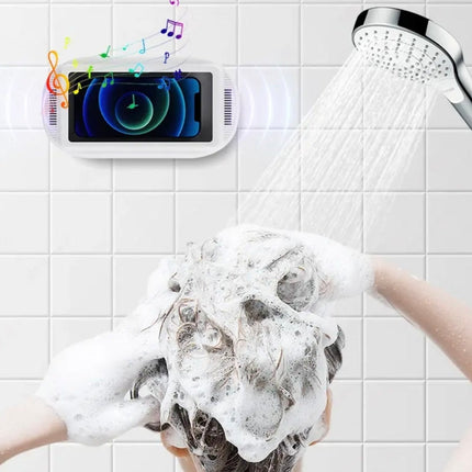 Waterproof Shower Phone Holder – Anti-Fog, 480° Rotating, Touch-Screen Wall Mount