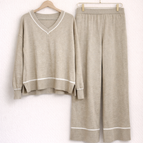 Beige Neutral Knit Set