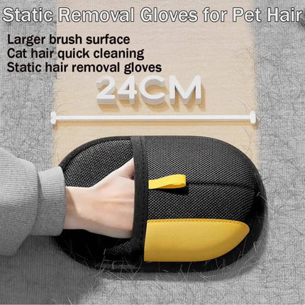 Static Pet Hair Removal Glove – Lint & Cat Hair Remover for Clothes & Sofa (Pack of 2)