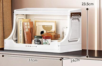 Foldable Storage Cabinet with Clear Doors & Wheels – 47 cm Wide (3 / 4 / 5 Layers)