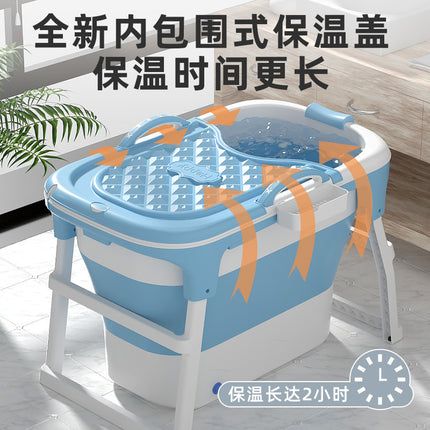 Portable Collapsible Soaking Bathtub for Adults | Home Spa Tub
