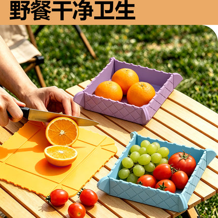 Foldable Magnetic Silicone Mat &amp; Tray – Heat-Resistant 2-in-1 Storage Pad