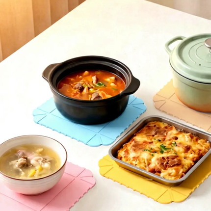 Foldable Magnetic Silicone Mat &amp; Tray – Heat-Resistant 2-in-1 Storage Pad
