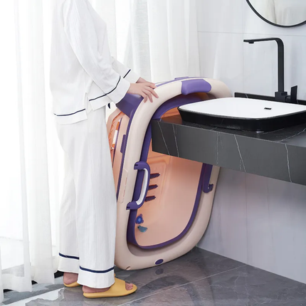 Portable Collapsible Soaking Bathtub for Adults | Home Spa Tub