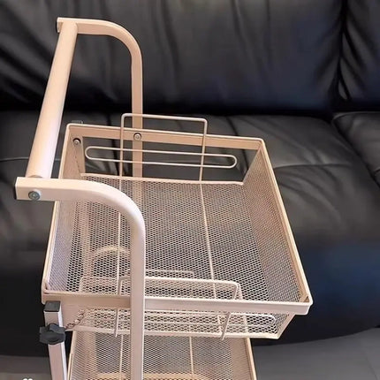 3-Tier Rolling Storage Cart with Wheels – Kitchen & Bathroom Organizer