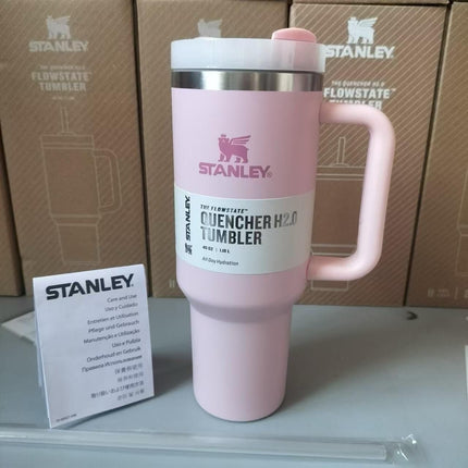 Stanley Quencher H2.0 FlowState Tumbler – 40oz | Hot Pink Stainless Steel Travel Mug