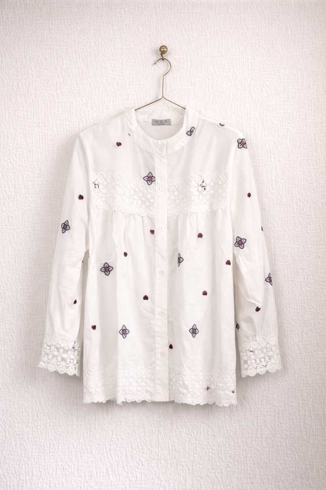 Embroidered Cotton short top for Women