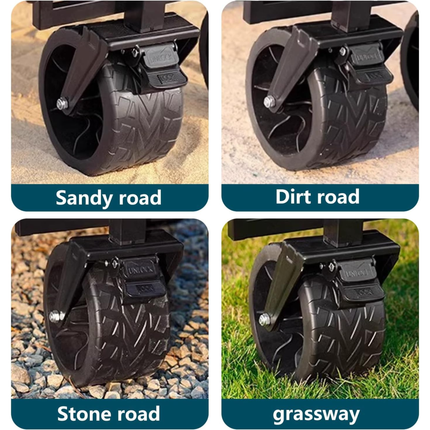 150Kg Load Capacity Heavy Duty Folding Outdoor Camping and Picnic Wagon Trolley