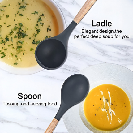 12 Pcs Non Stick Silicone Kitchenware Utensils Cookware Set