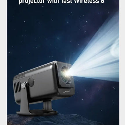 Moxedo Astra Portable Smart Projector | Portable for Home & Outdoor Movie Theatre | 1080P FHD, 4K Support | Built-in 5W HiFi Speaker | Android 13 | 300 Ansi Lumens - Black