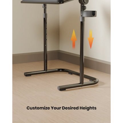 Moxedo FlexMate Adjustable Height Desk for Laptop with Ergonomic Tilt-top Surface