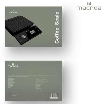 Macnoa Digital Coffee and Kitchen Scale with Timer