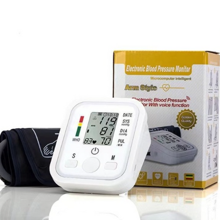 Automatic Upper Arm Blood Pressure Monitor With Lcd Digital Display