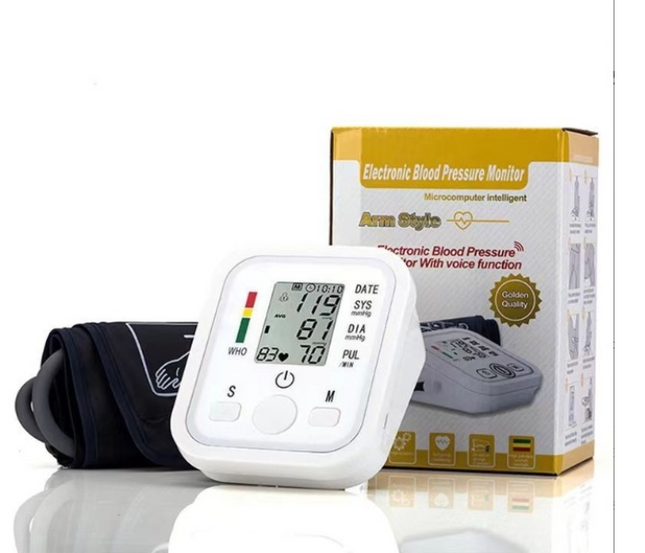 Automatic Upper Arm Blood Pressure Monitor With Lcd Digital Display
