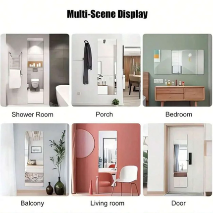 Acrylic Glass Wall Mirror, HD Self Adhesive DIY Mirror (120 x 50 cm)