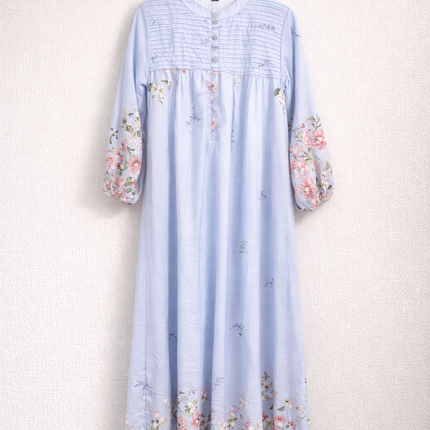 Embroidered Floral Maxi Dress for Women | Modest Long Dress