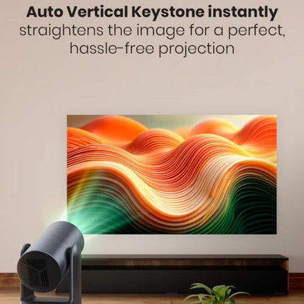 Moxedo Nebulux Smart Android Projector | Home & Outdoor Movie Theatre | 1080P FHD, 4K Support | Built-in 5W HiFi Speaker | Android 9 | 260 Ansi Lumens - Black