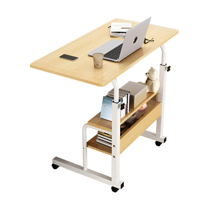 Laptop Desk Table with Storage Shelves