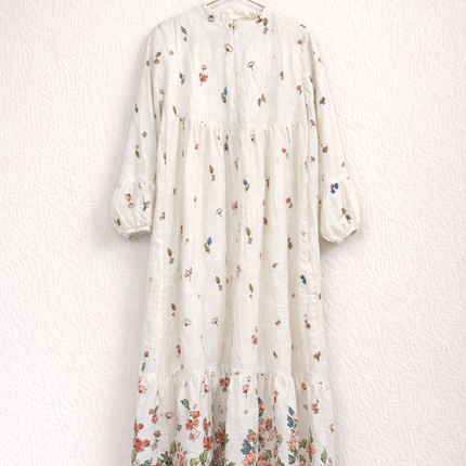 Floral Embroidered Tiered Maxi Dress