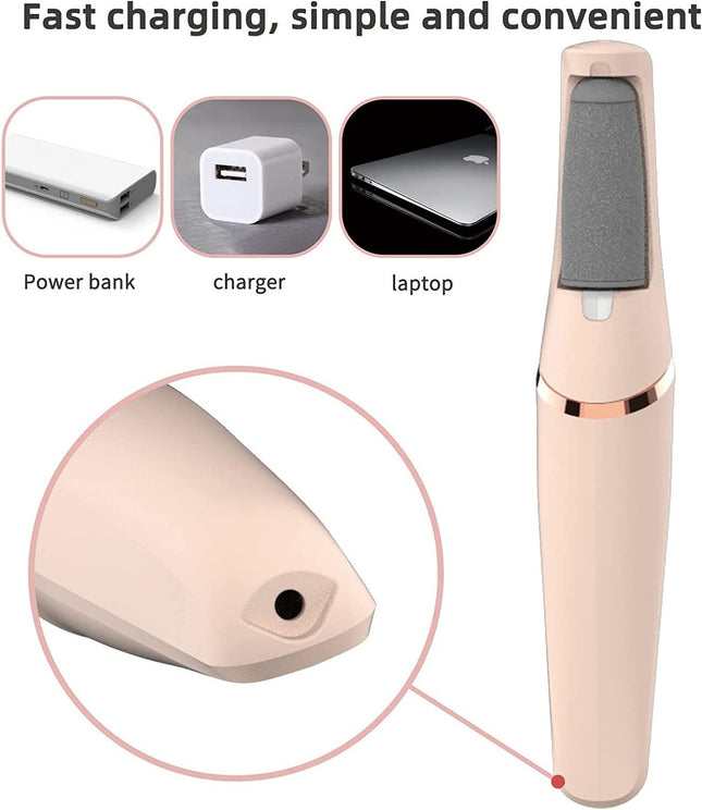 Rechargeable Electric Foot Callus Remover Pedicure Machine Foot Grinder for - Home Spa Pedicure Experience - Removes Dry Skin for Smoother Feet