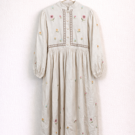 Embroidered Floral Maxi Dress for Women | Modest Long Dress