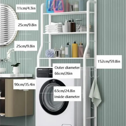 3 Layer Metal Over the Washing Machine Laundry Storage Rack