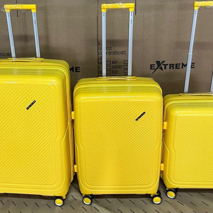 PP Hard Trolley Luggage Set – 3 Sizes (10kg / 20kg / 30kg) – 4 Wheel Spinner
