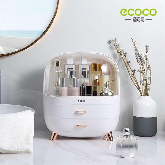 Ecoco Luxury Dust-Proof Cosmetic Organizer with Drawers