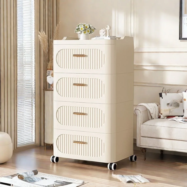Modular Drawer Storage Cabinet with Wheels – Multi-Size Organizer