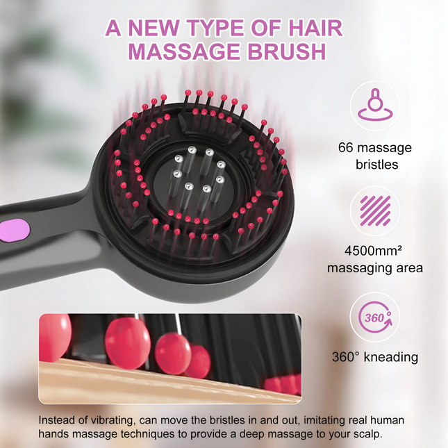 Wireless USB Rechargeable Scalp Massager Comb with Oil Applicator